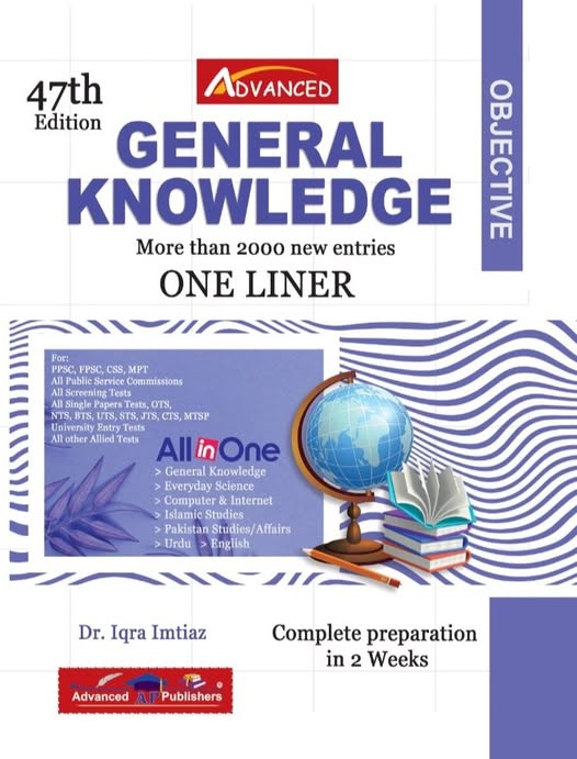 Advanced One Liner General Knowledge By Iqra Imtiaz