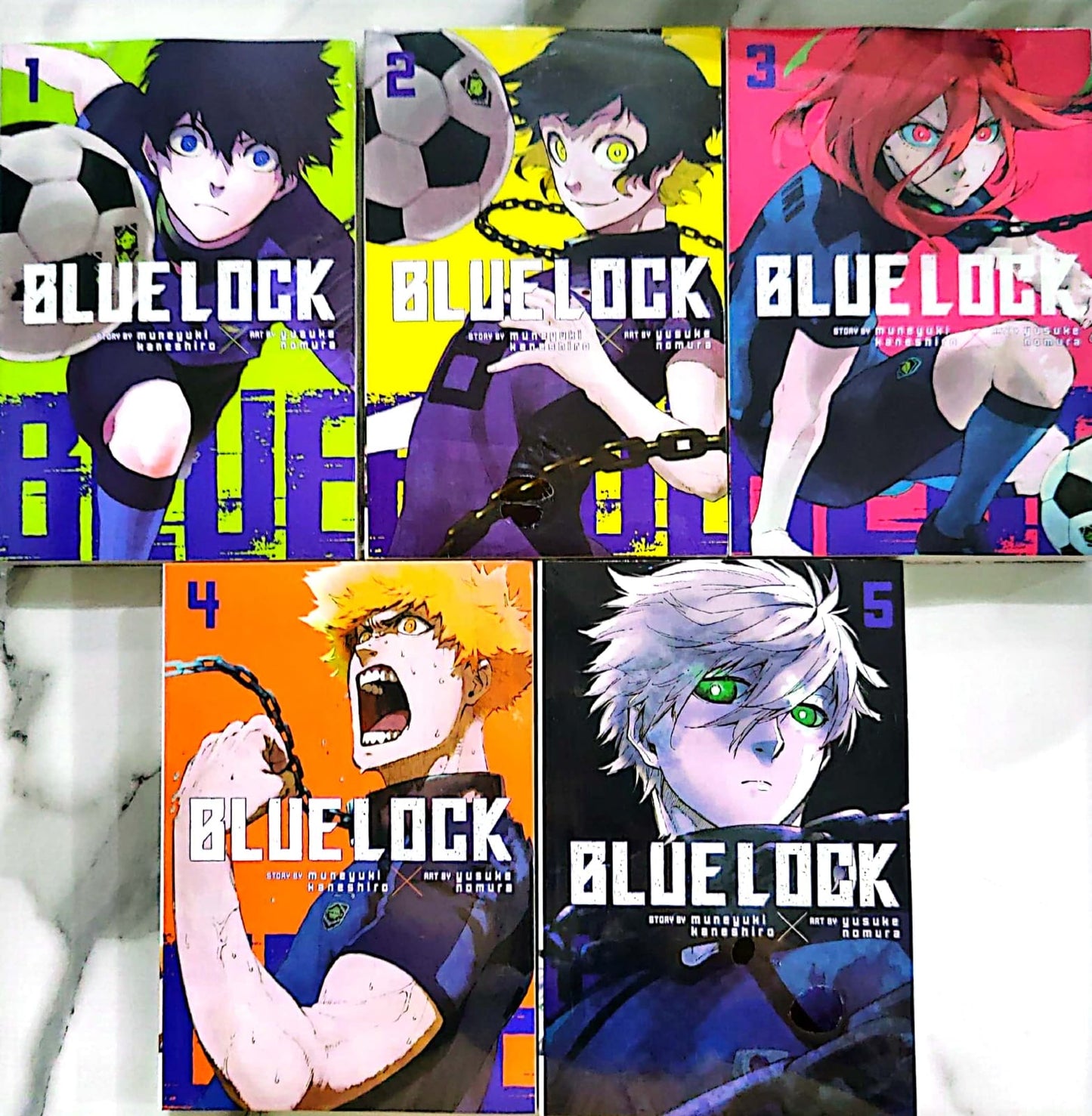 Blue Lock 1 to 5 Volume Set By Muneyuki Kaneshiro