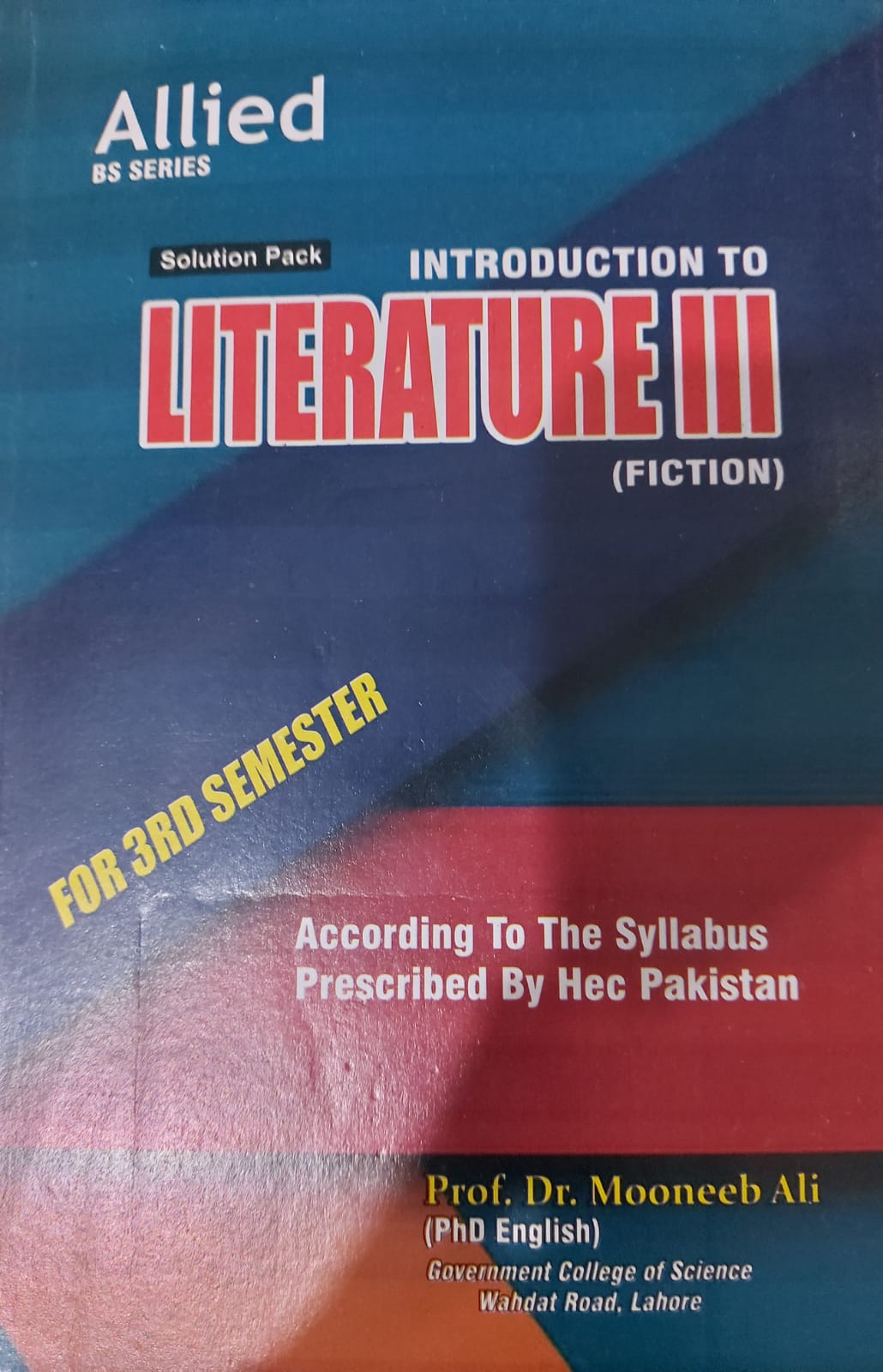 Introduction To Literature III (Fiction)