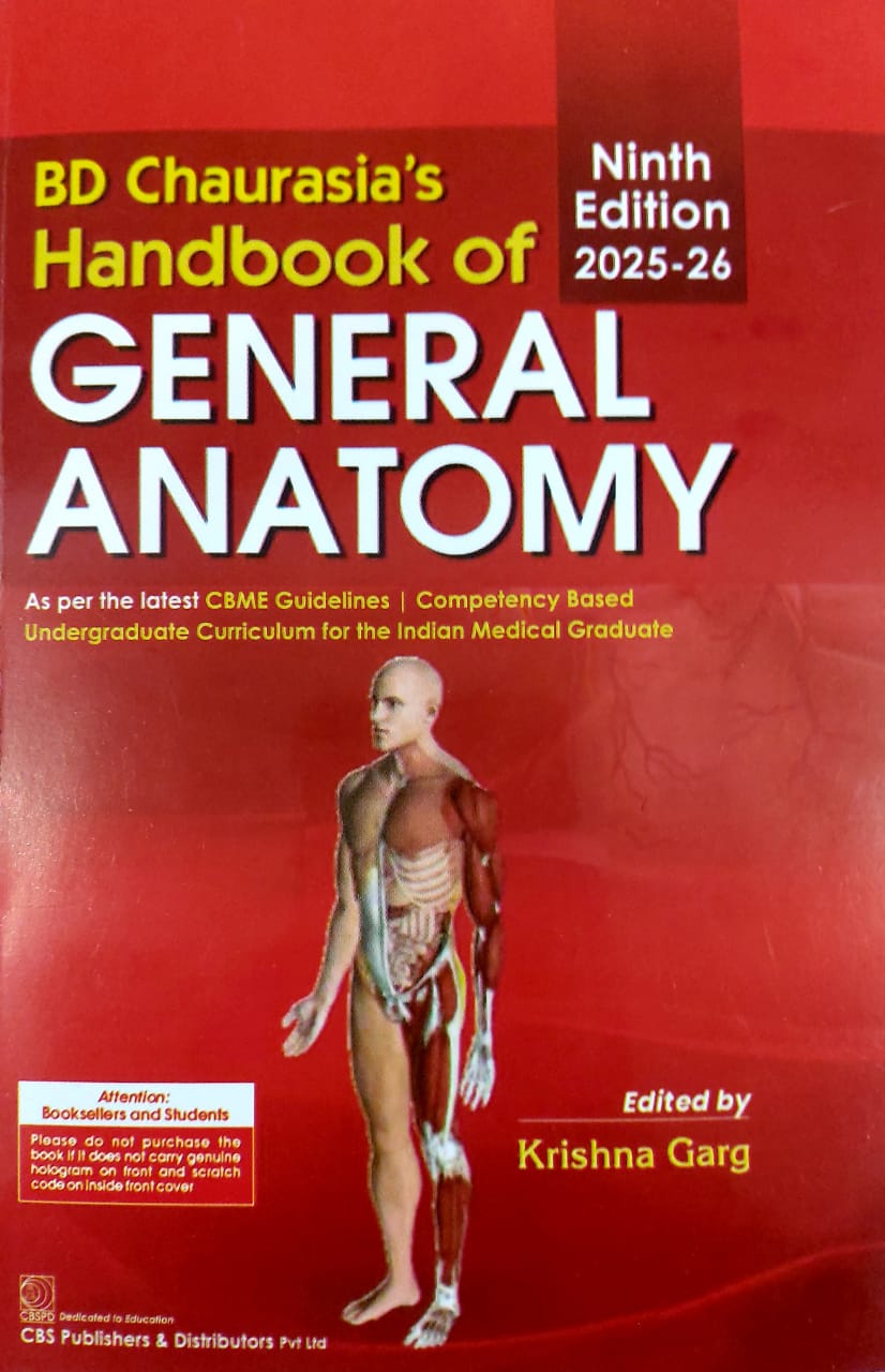 BD Chaurasia's Handbook Of General Anatomy 9th Edition