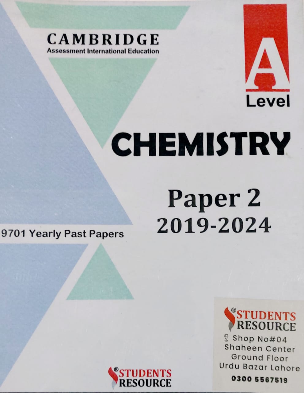 Cambridge A Level Chemistry Paper 2 Yearly Past Paper