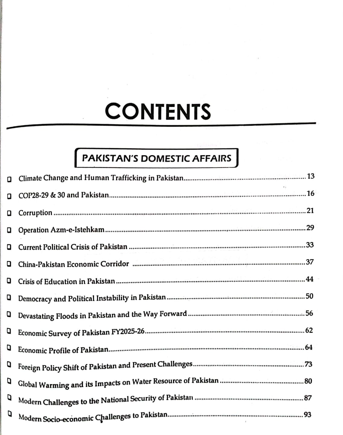 To The Point Current Affairs