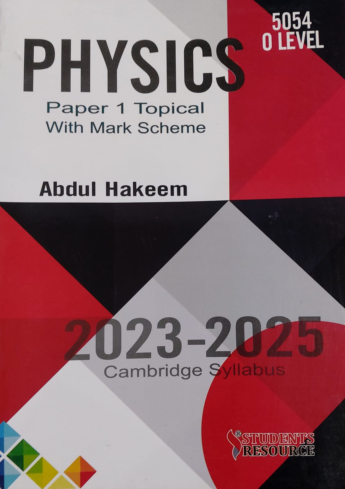 O Level Physics Paper 1 Topical With Mark Scheme