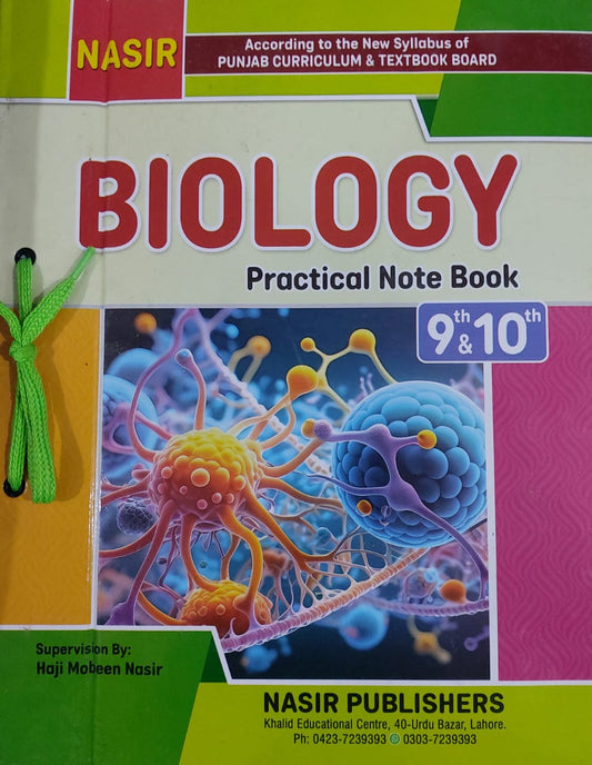 Nasir Biology Practical Notebook Class 9 & 10