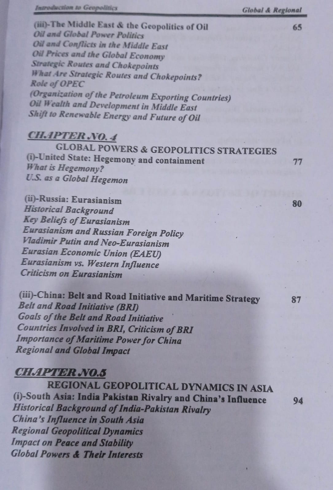 Introduction To Geopolitics Global And Regional