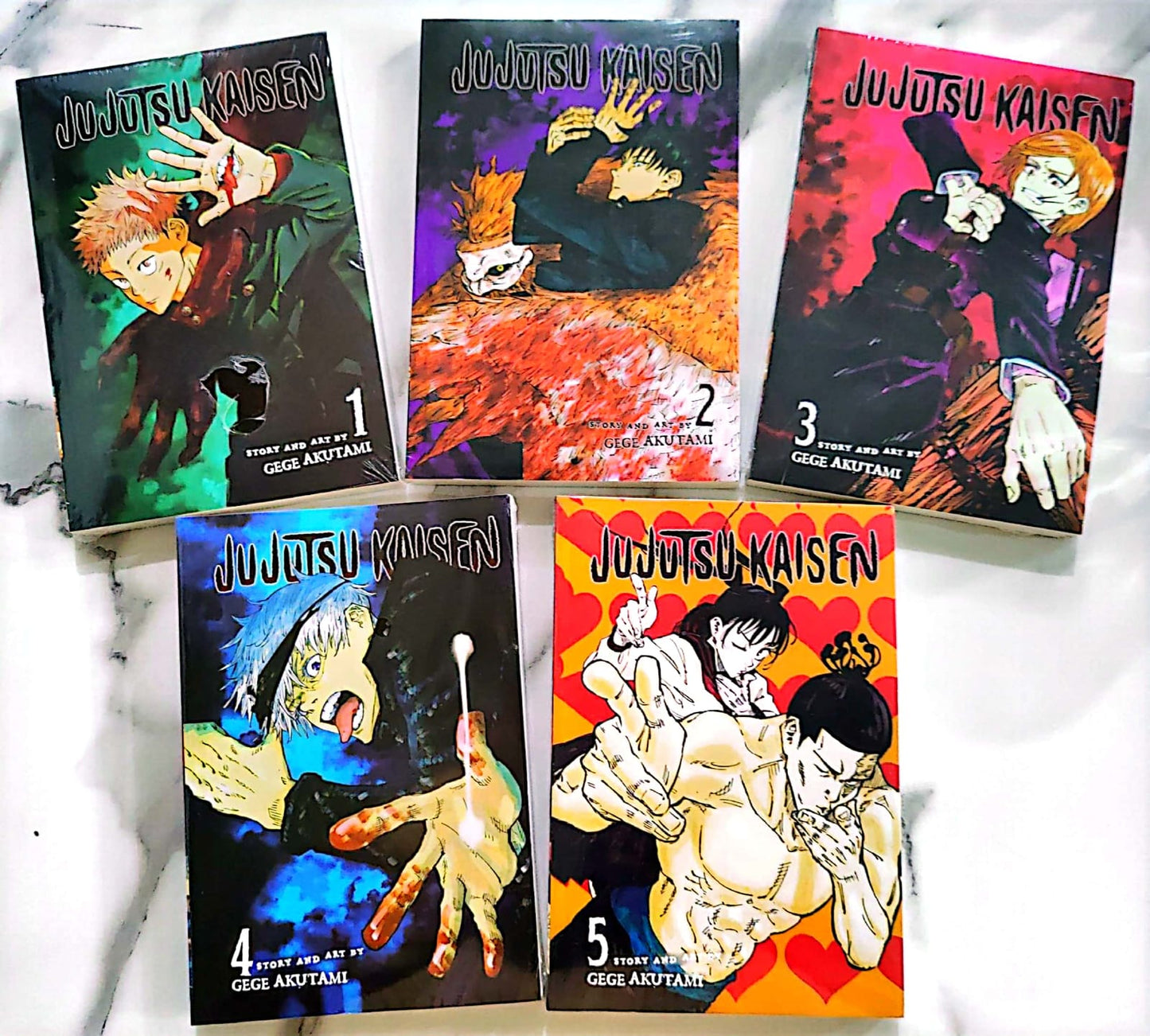 Jujutsu Kaisen 1 to 5 Volume Set By Gege Akutami