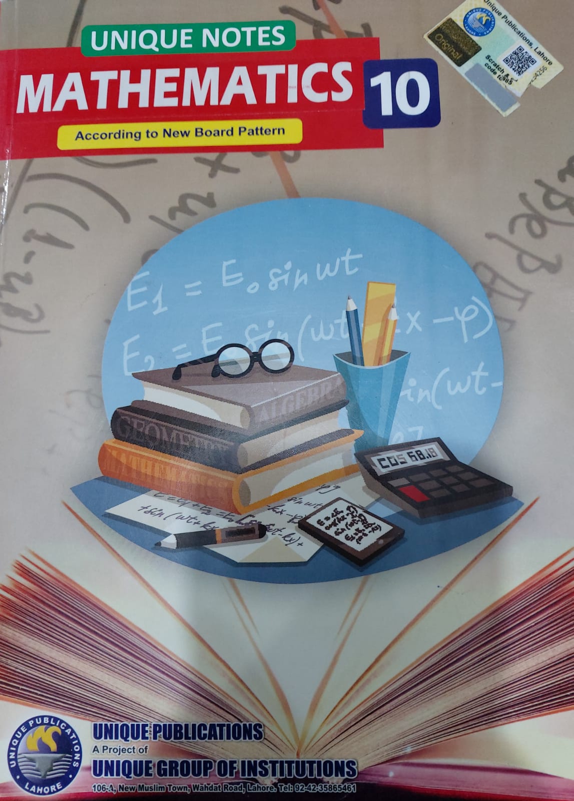 Unique Notes Mathematics 10 – Ilmi Book House