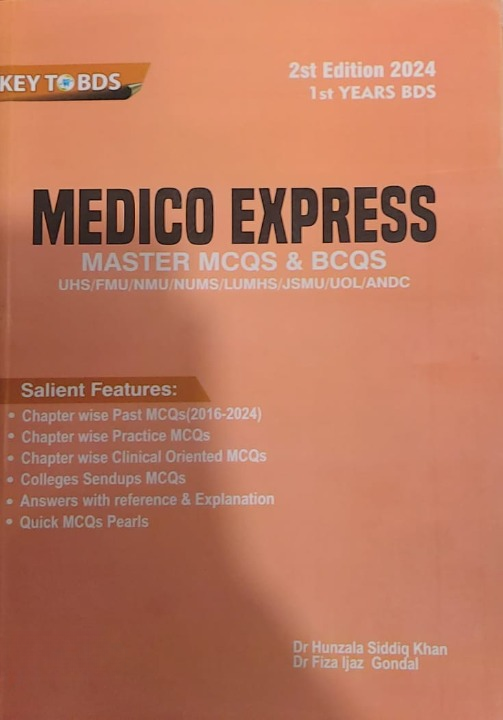 Key to BDS 1st  Years Medico Express Master MCQS & BCQS