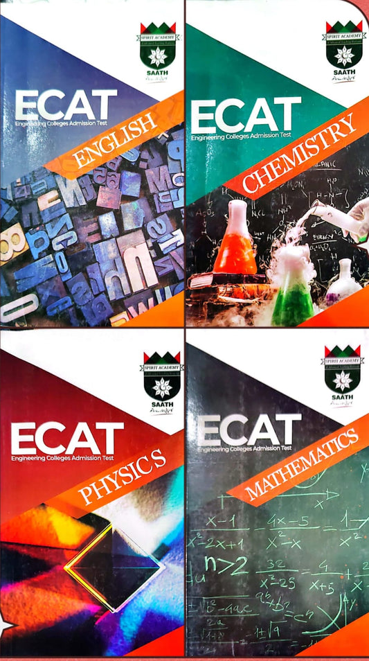 Saath ECAT English, Physics, Chemistry, Mathematics