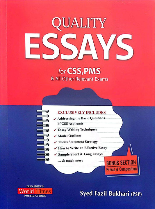 Quality Essays For CSS.PMS & All Other Relevant Exams