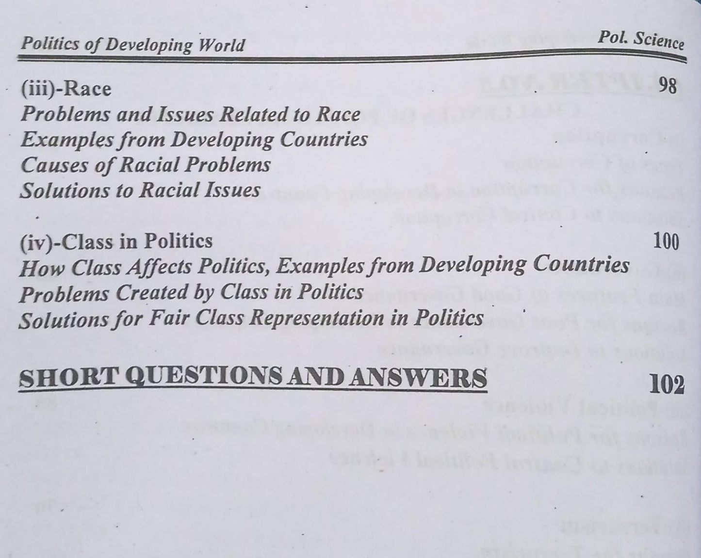 Politics Of The Developing World