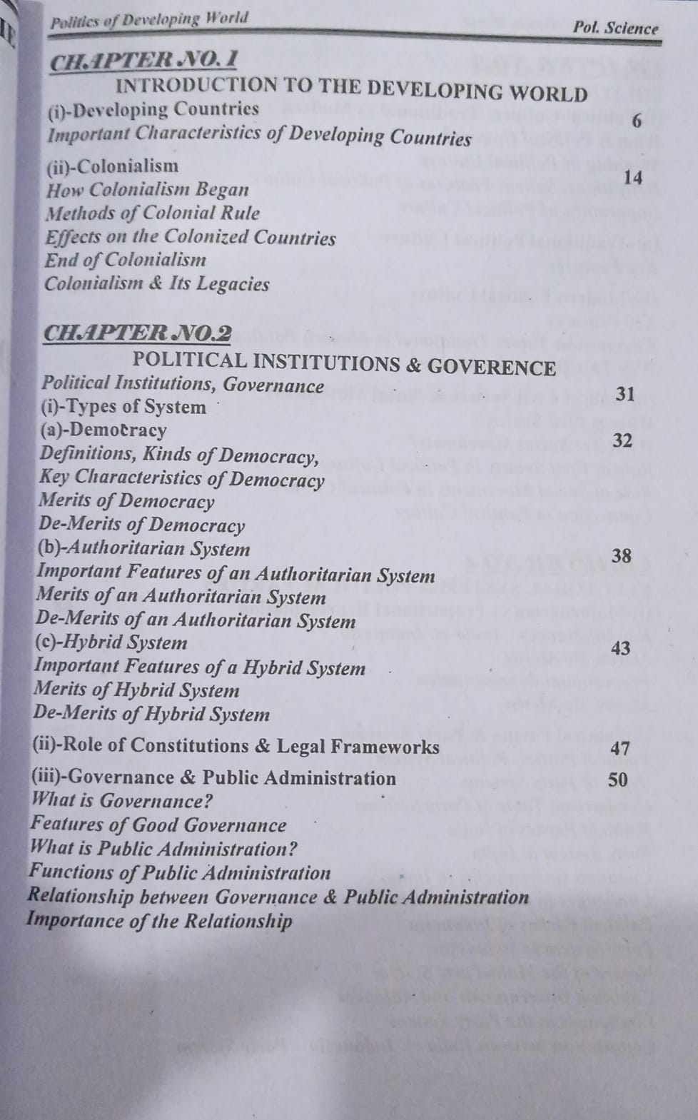 Politics Of The Developing World