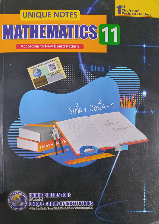 Unique Notes Mathematics 11