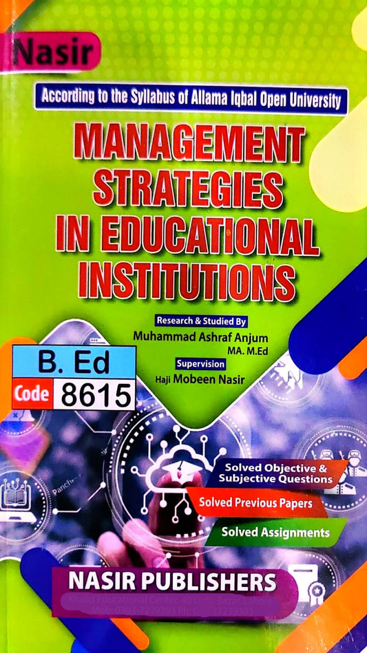 Management Stratgies In Educational Institutions Code:8615