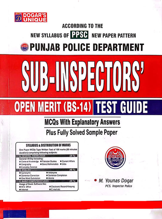 Punjab Police Department SUB-Inspector Test Guide